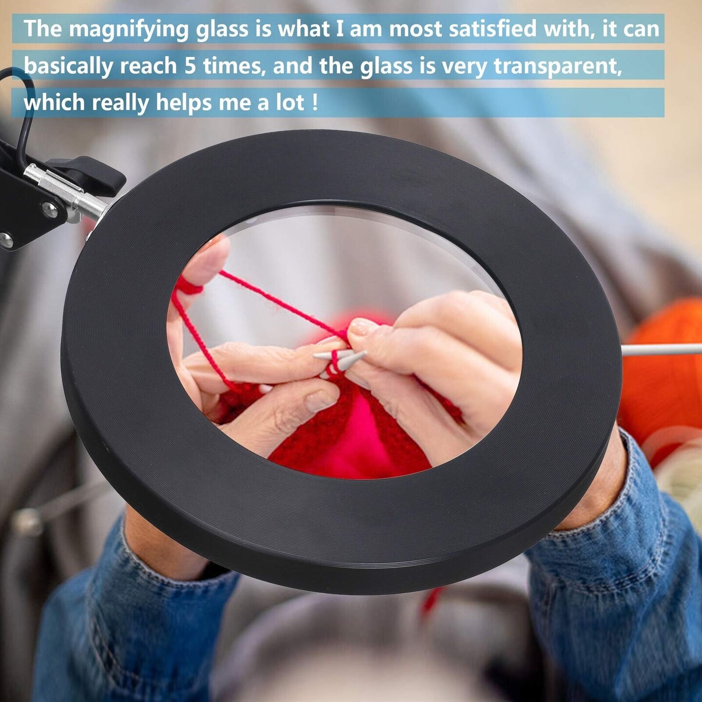 LED Magnifying Lamp with Clamp
