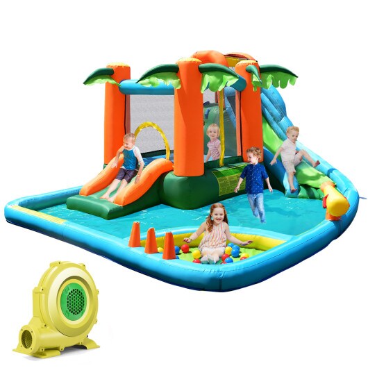 Kids Inflatable Water Slide Bounce House with Blower