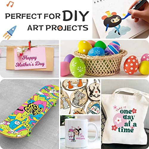 30 Colors Acrylic Paint Pens, Dual Tip Acrylic Paint Markers with Brush Tip and Fine Tip, Acrylic Markers for Rock Painting Wood Canvas Stone Glass Ceramic DIY Crafts Making Art Supplies Kids Adults