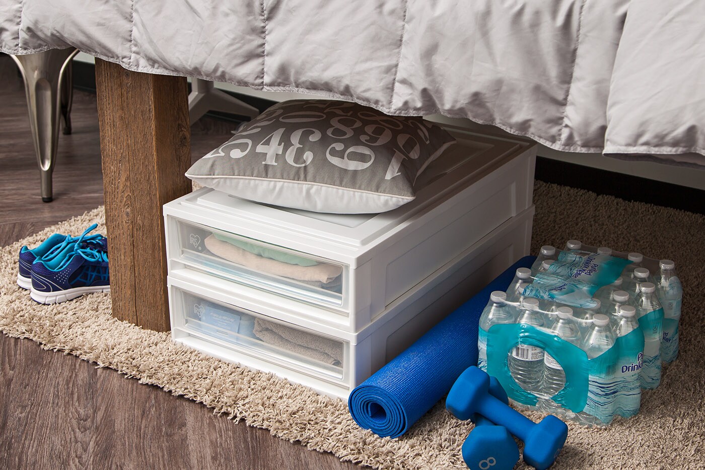 IRIS Under Bed Box Chest Drawer, White