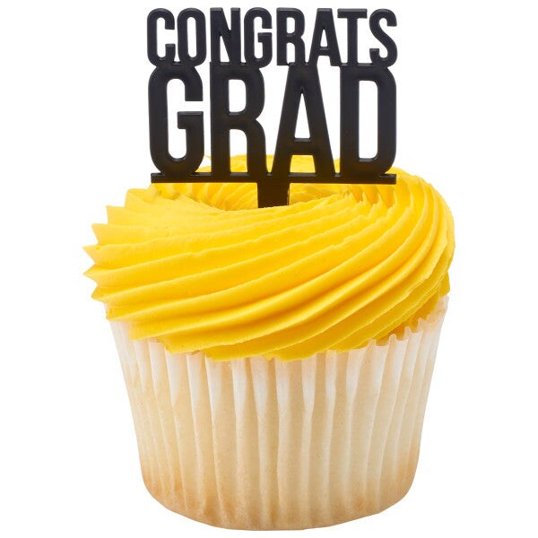 Congrats Grad DecoPics&#xAE; Cupcake Decoration, 12ct