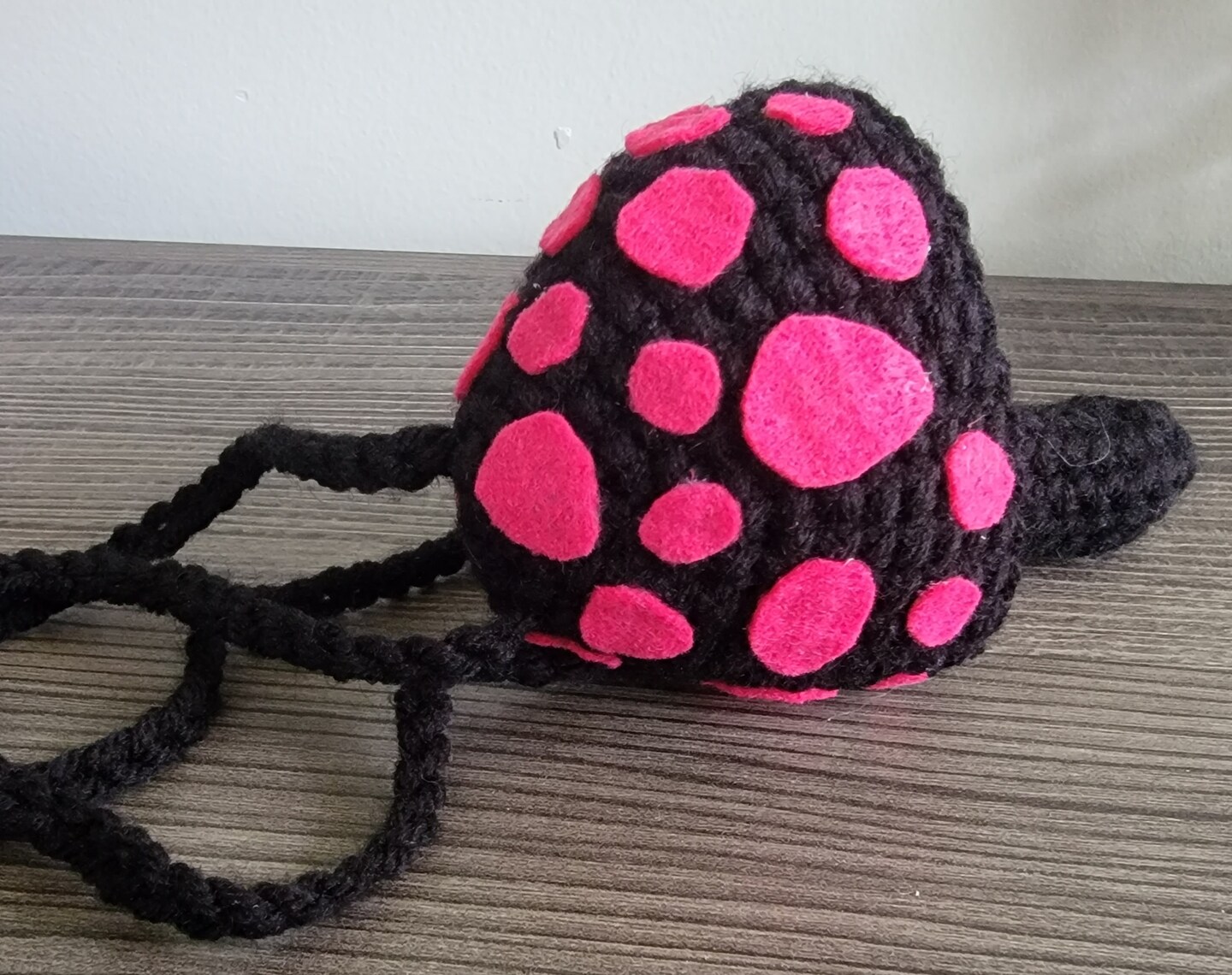 Stella McCartney Black Crochet Mushroom Necklace | Garmentory