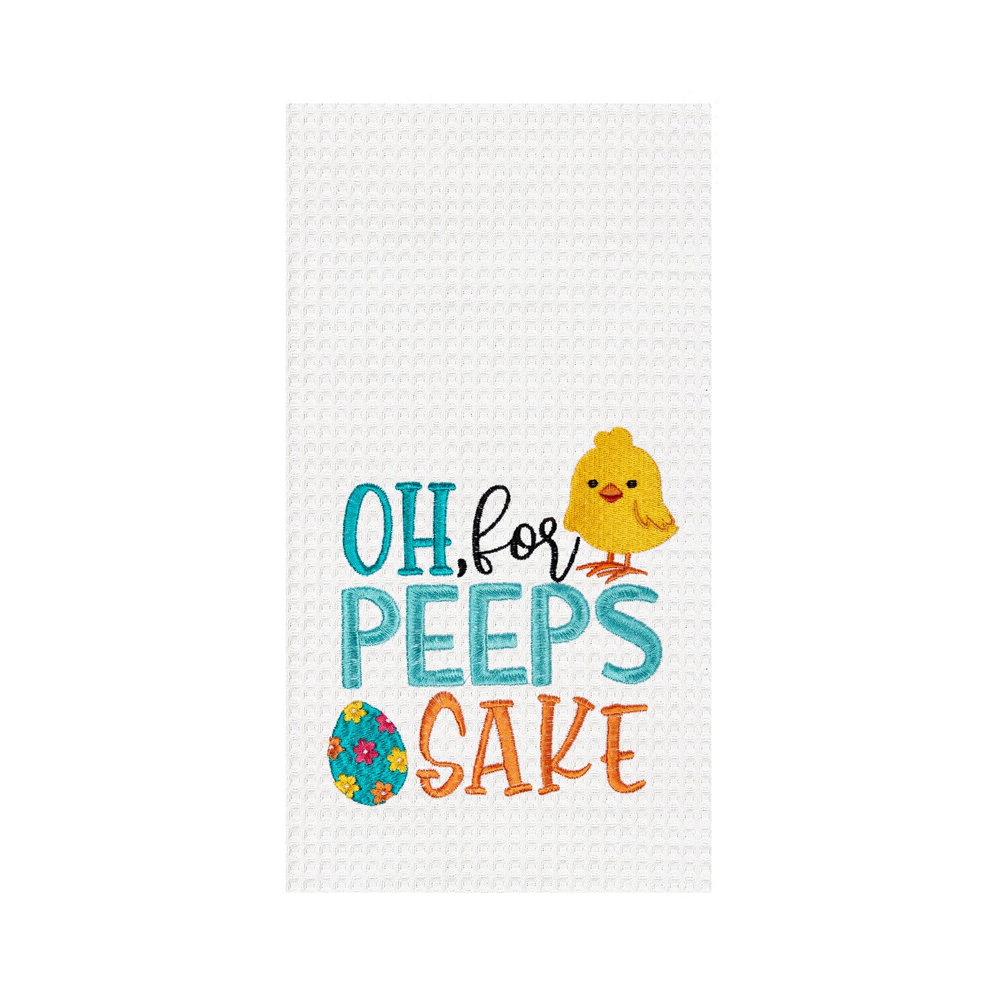 &#x22;Oh For Peeps Sake&#x22; Easter Egg &#x26; Chick Spring Theme Kitchen Dishtowel