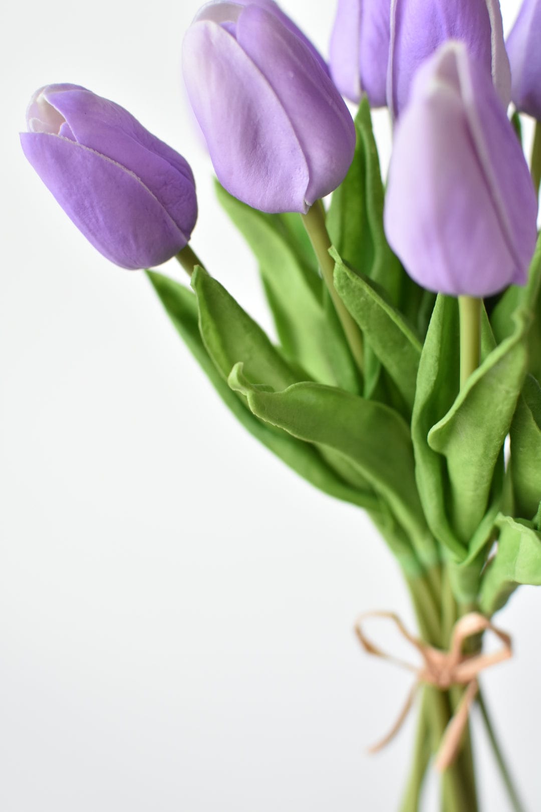 13.5&#x22; Faux Real Touch Light Purple Tulip Bundle : 12 Stems