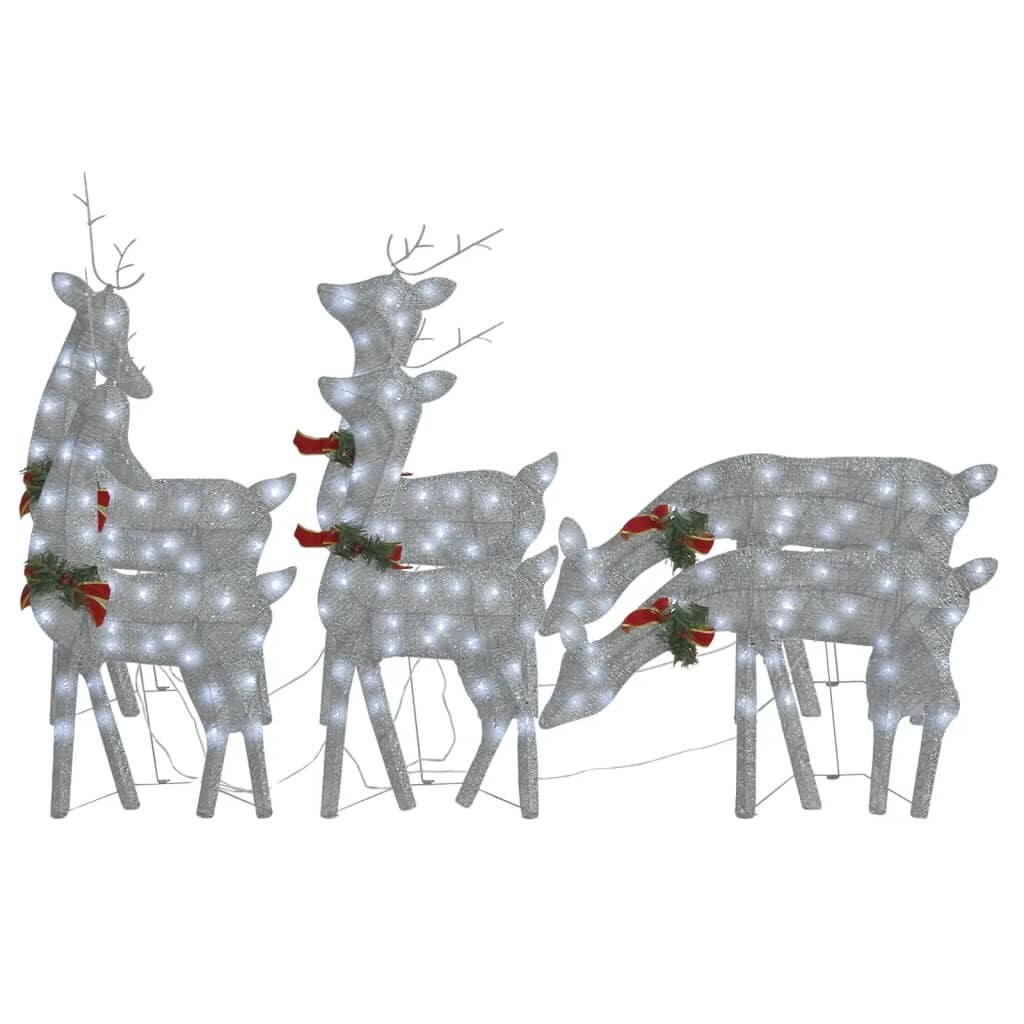 6 pcs Christmas Reindeers with White Mesh