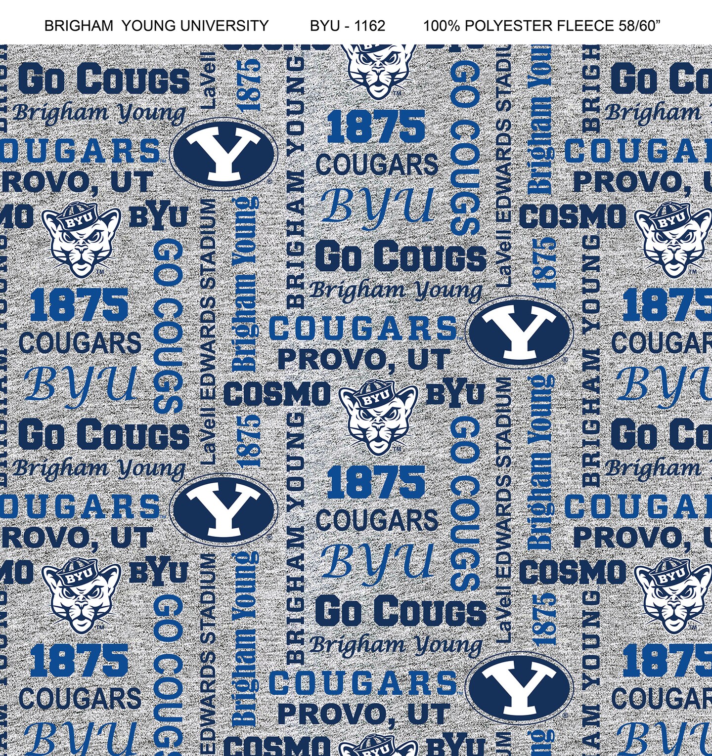 BYU Cougars offers Fleece Tie Blanket