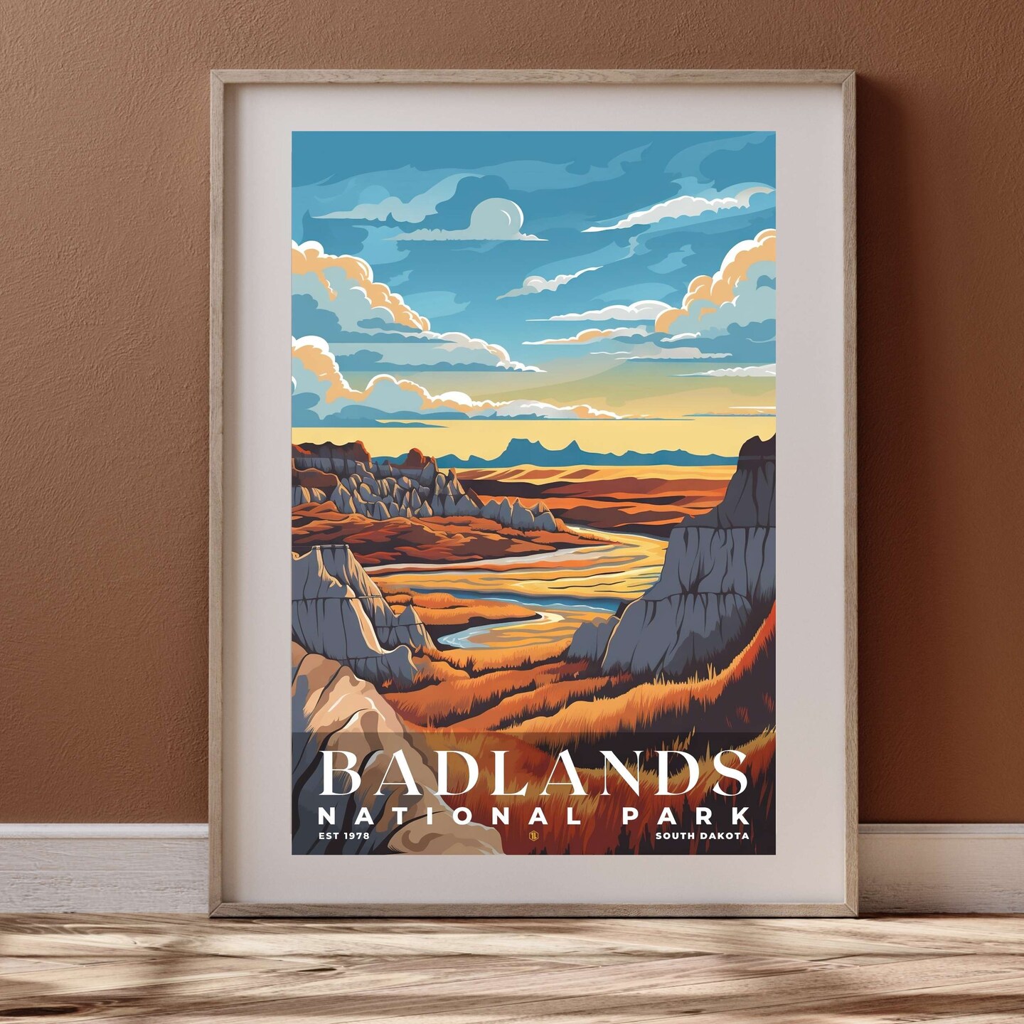 Badlands National Park Poster, Travel Art, Office Poster, Home