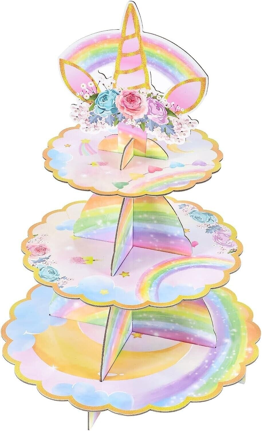 Round Cardboard Cupcake Stand for Cake and Dessert Display