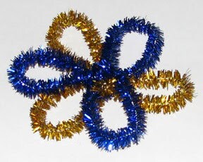 12&#x22; Glitter Pipe Cleaner Chenille Stem Royal Blue Box of 100, Floral Home by Artificial Flowers
