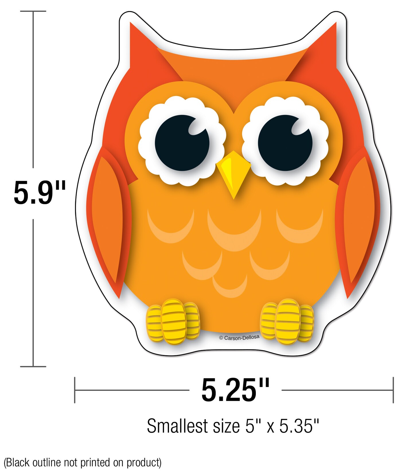 Carson Dellosa 36-Piece Owl Cutouts, Colorful Bird Cut Outs for Party and Halloween Decorations, Bulletin Board, Posterboard, Name Tags, and Classroom Decor