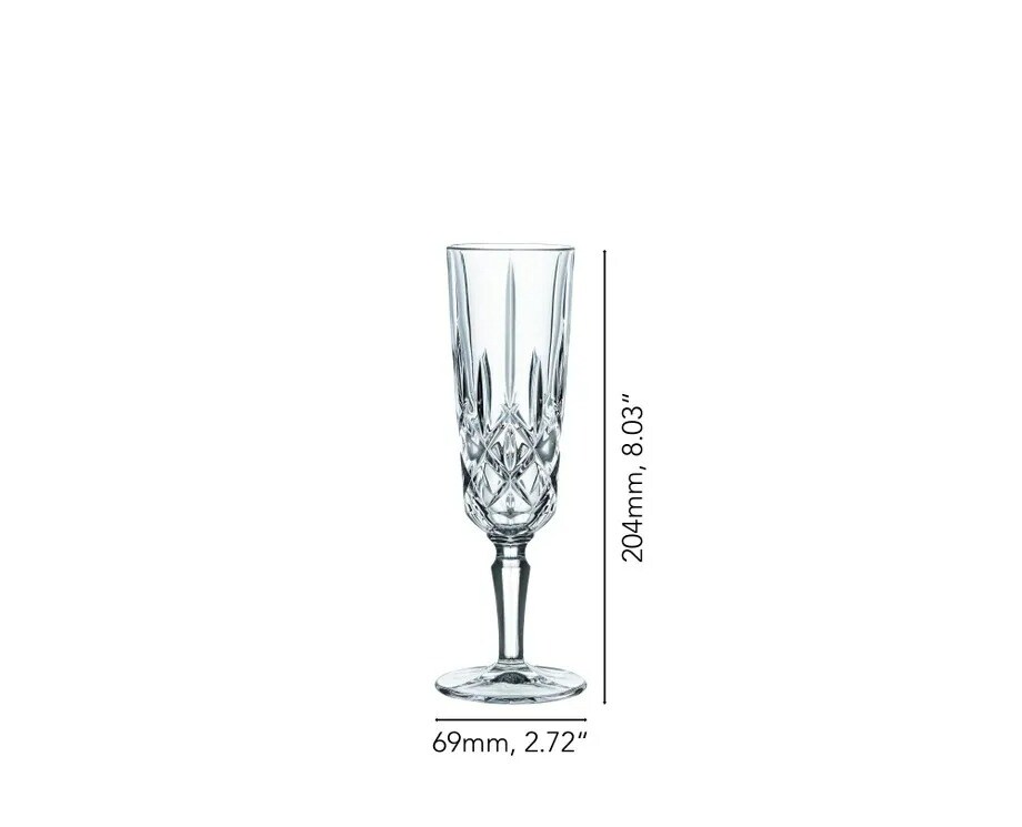 Nachtmann Noblesse Crystal Champagne Glass, 5.4 Ounces, Set of 4