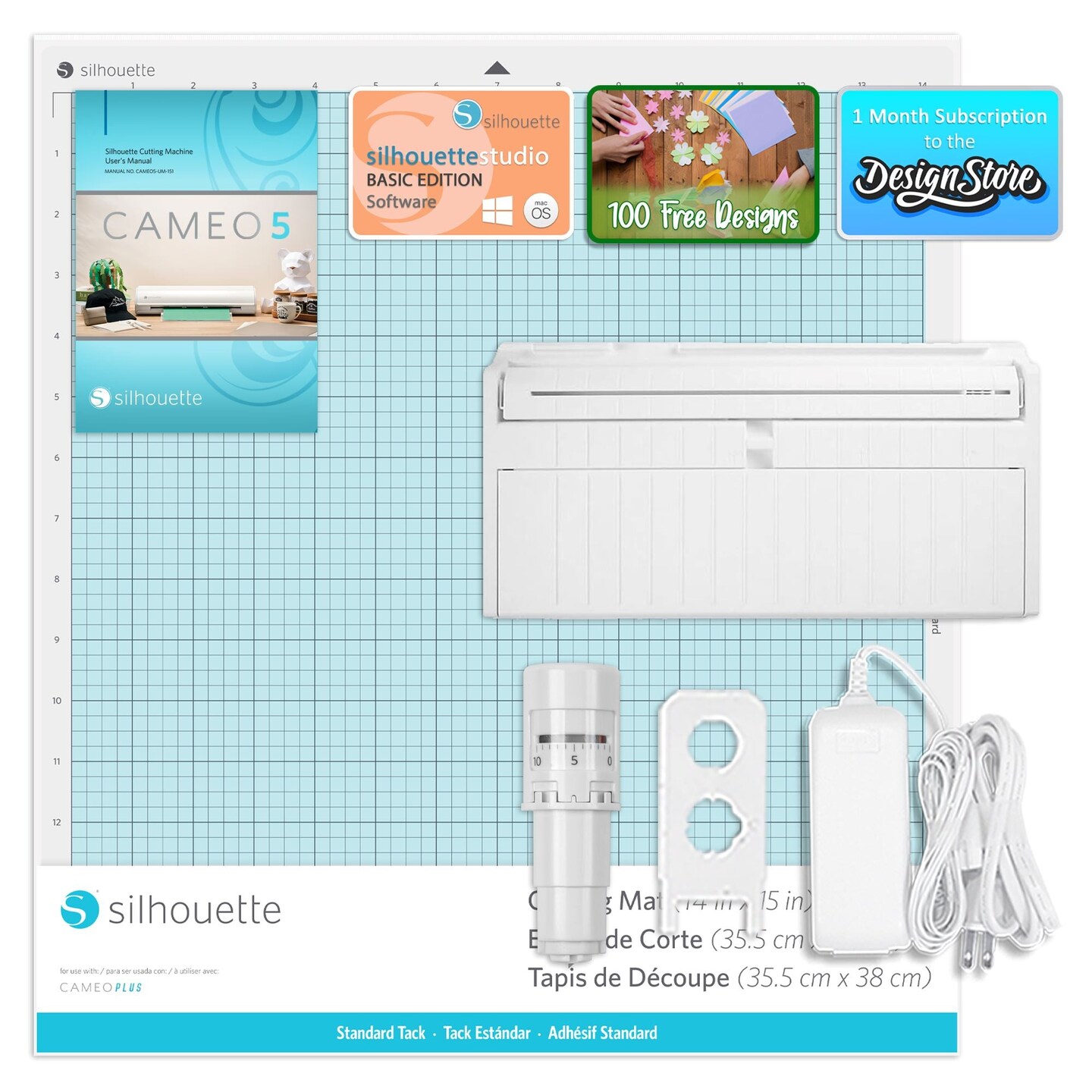 Silhouette White Cameo 5 PLUS - 15" Vinyl Cutter with Roll Feeder