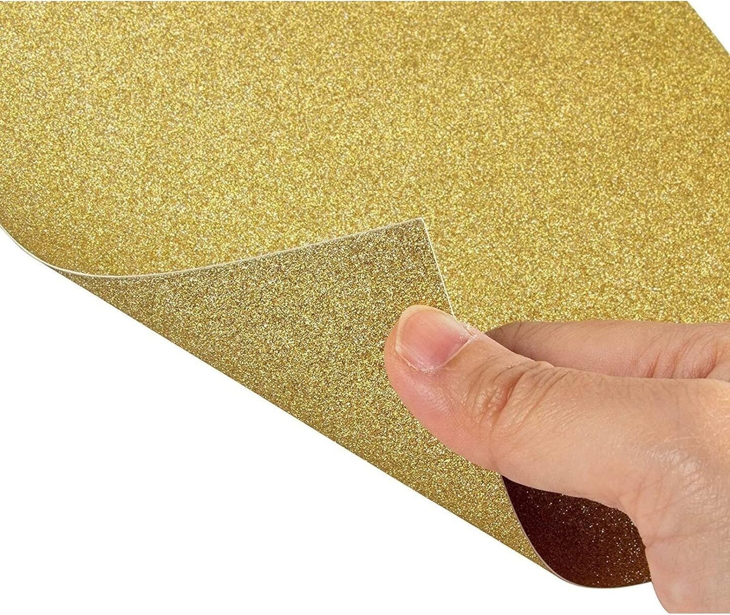 24 Sheets Gold Glitter Paper Cardstock for DIY Crafts, Card Making, Invitations, Double-Sided, 250gsm (8 x 12 In)