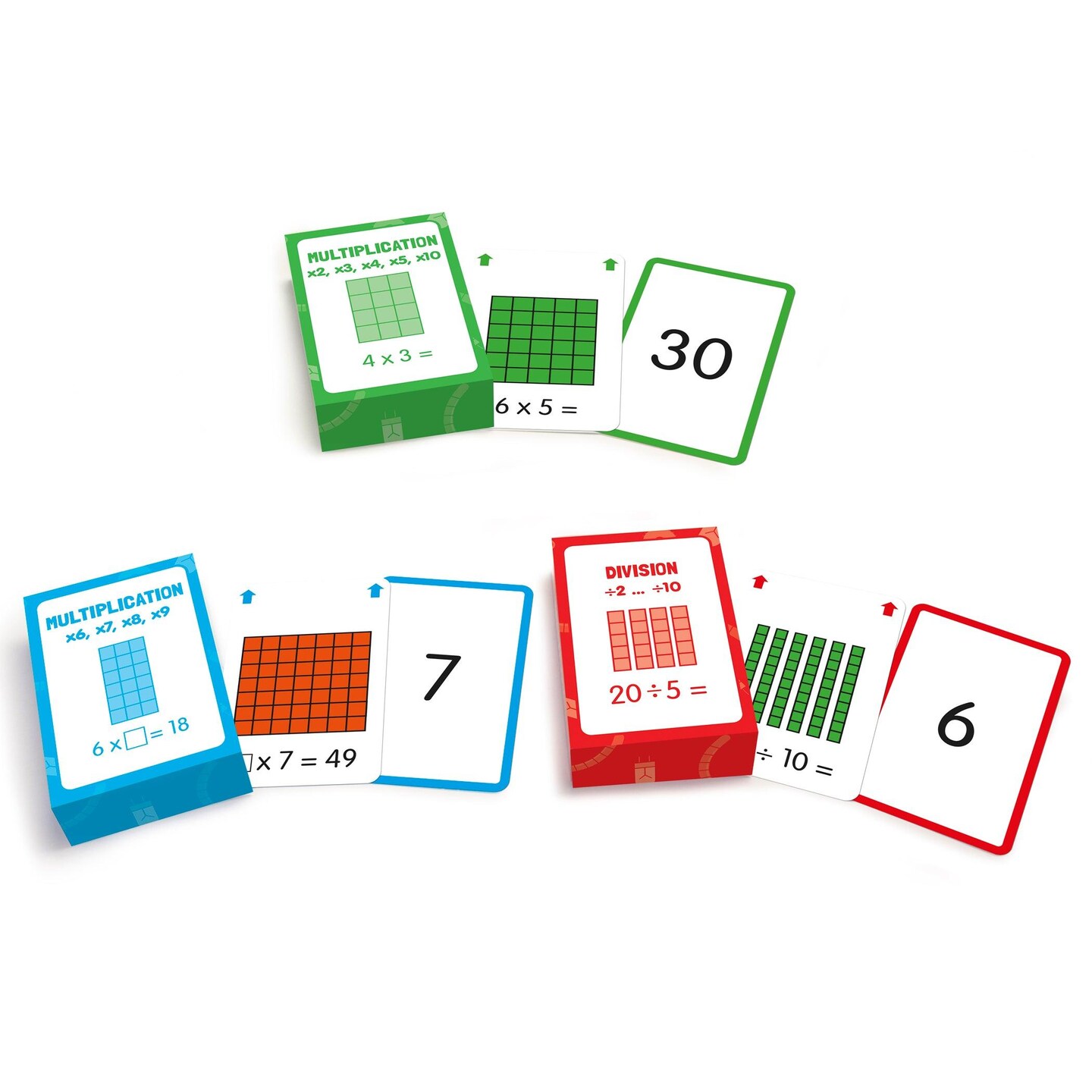 Multiplication Flashcards, 3 Sets Per Pack, 3 Packs