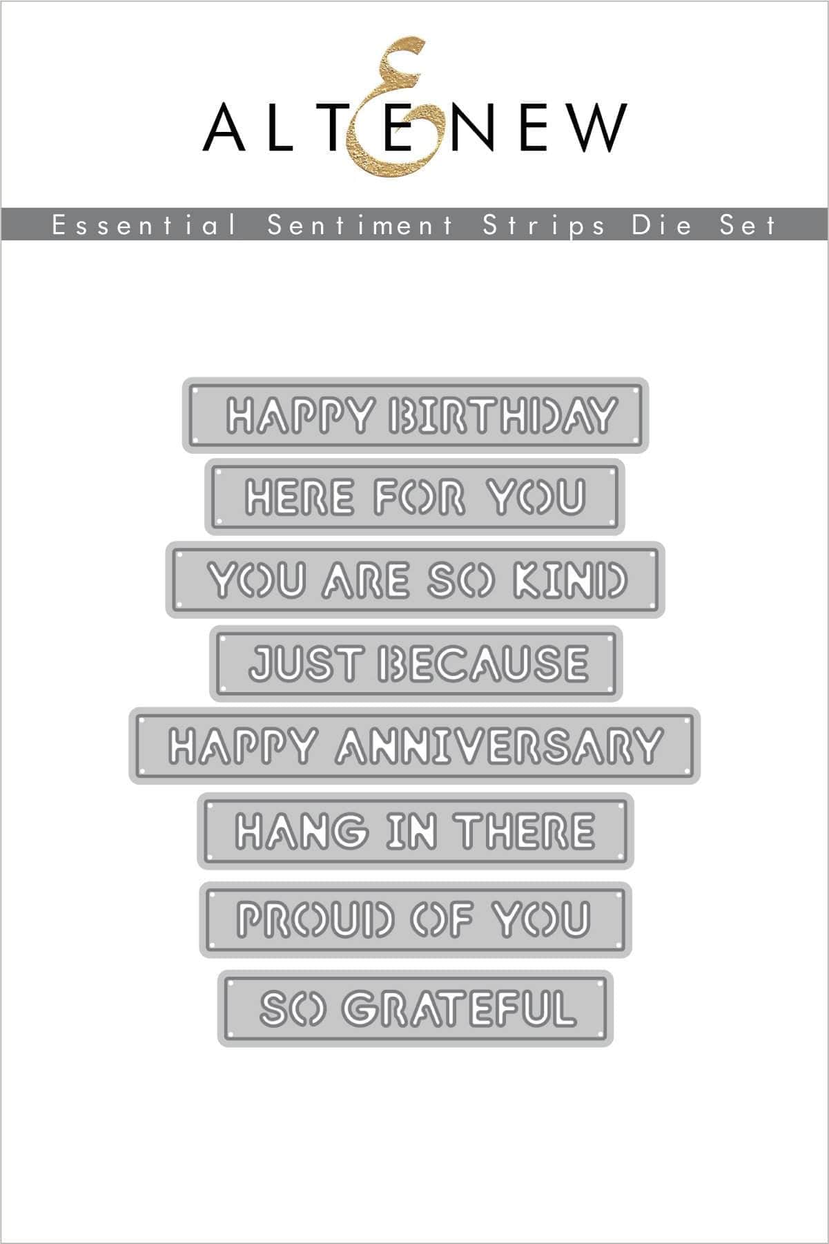 Essential Sentiment Strips Die Set