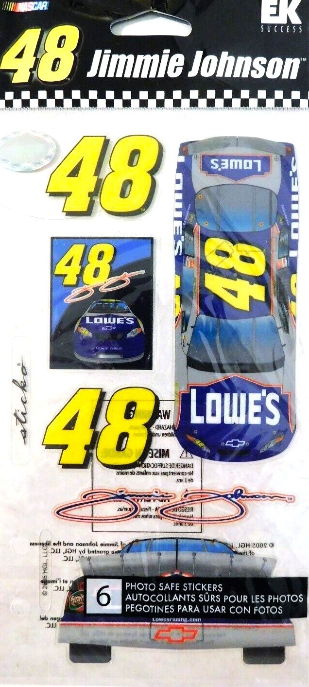 Ek Success Jimmie Johnson Vellum Stickers