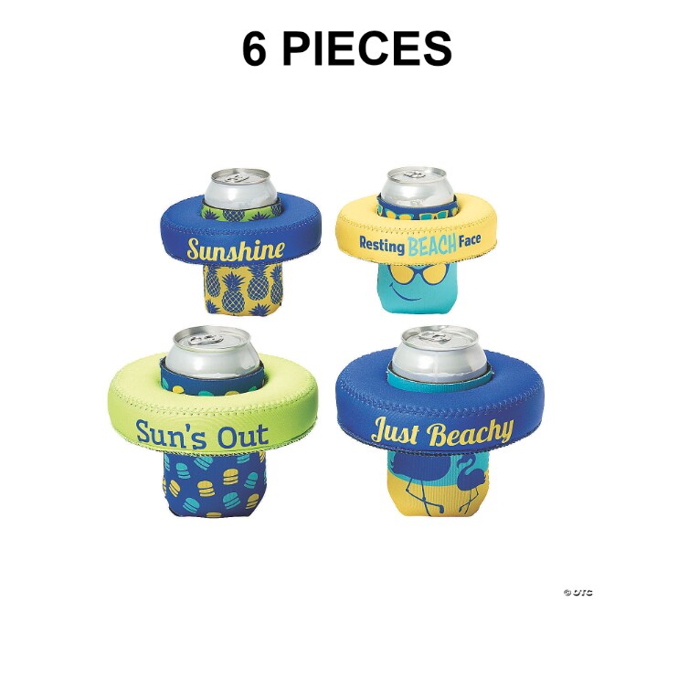 Premium Neoprene Sassy Sayings Can Coolers &#x26; Floaties - 6 Pc.