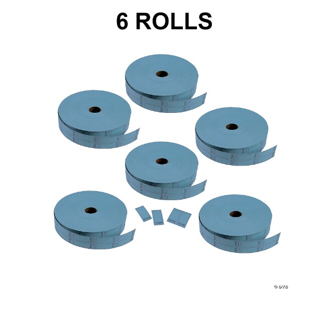 Blue Blank Double Roll Tickets Bulk 12000 Pieces