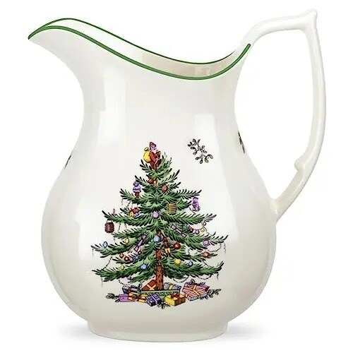Spode Christmas Tree Pitcher | Festive Serving Pitcher for the Holidays 49 Ounce