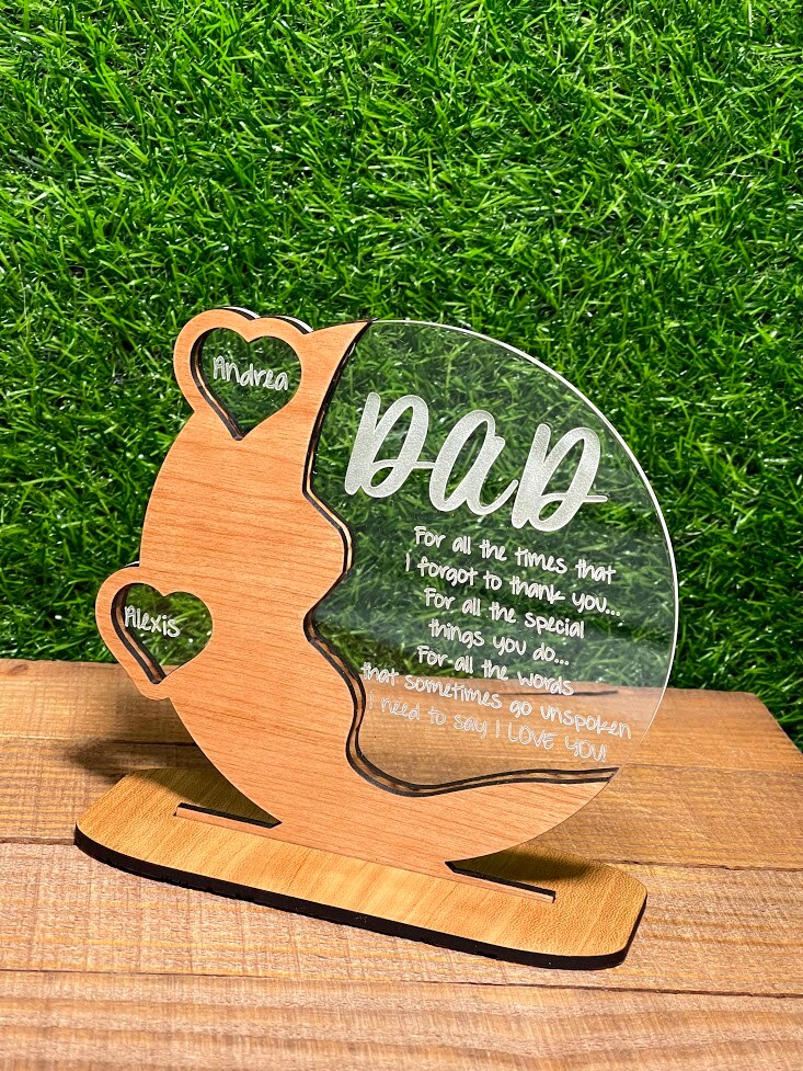 Gift for Dad - Personalized wooden plaque - Father's Day Gift - Grandpa Gift 335792607505186816
