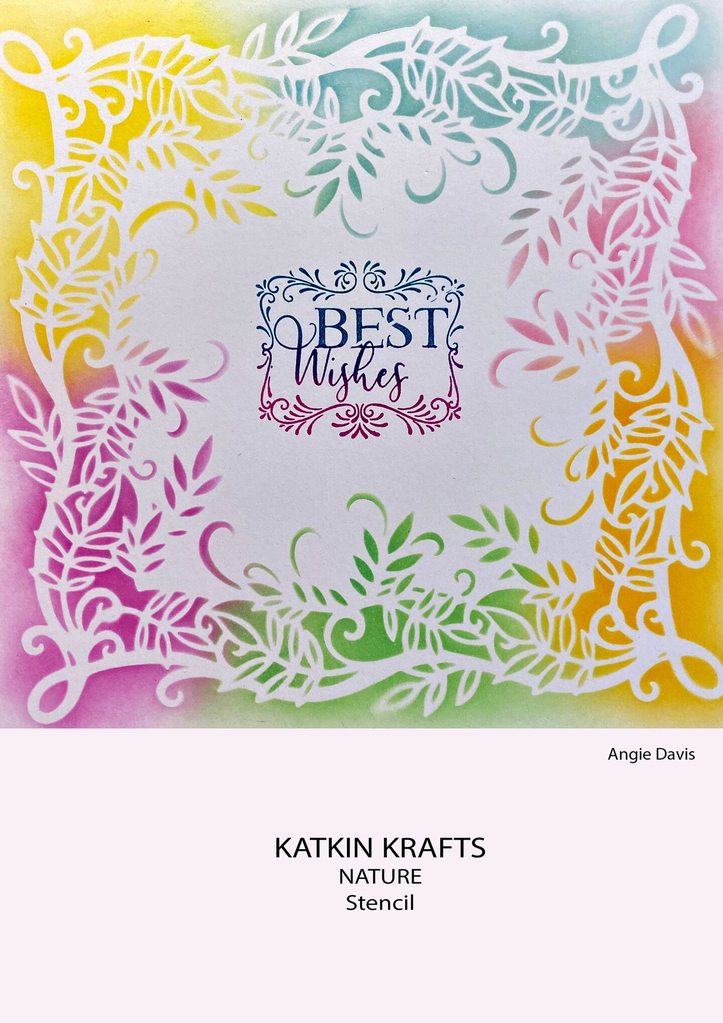 Katkin Krafts  Nature 7 in x 7 in Stencil