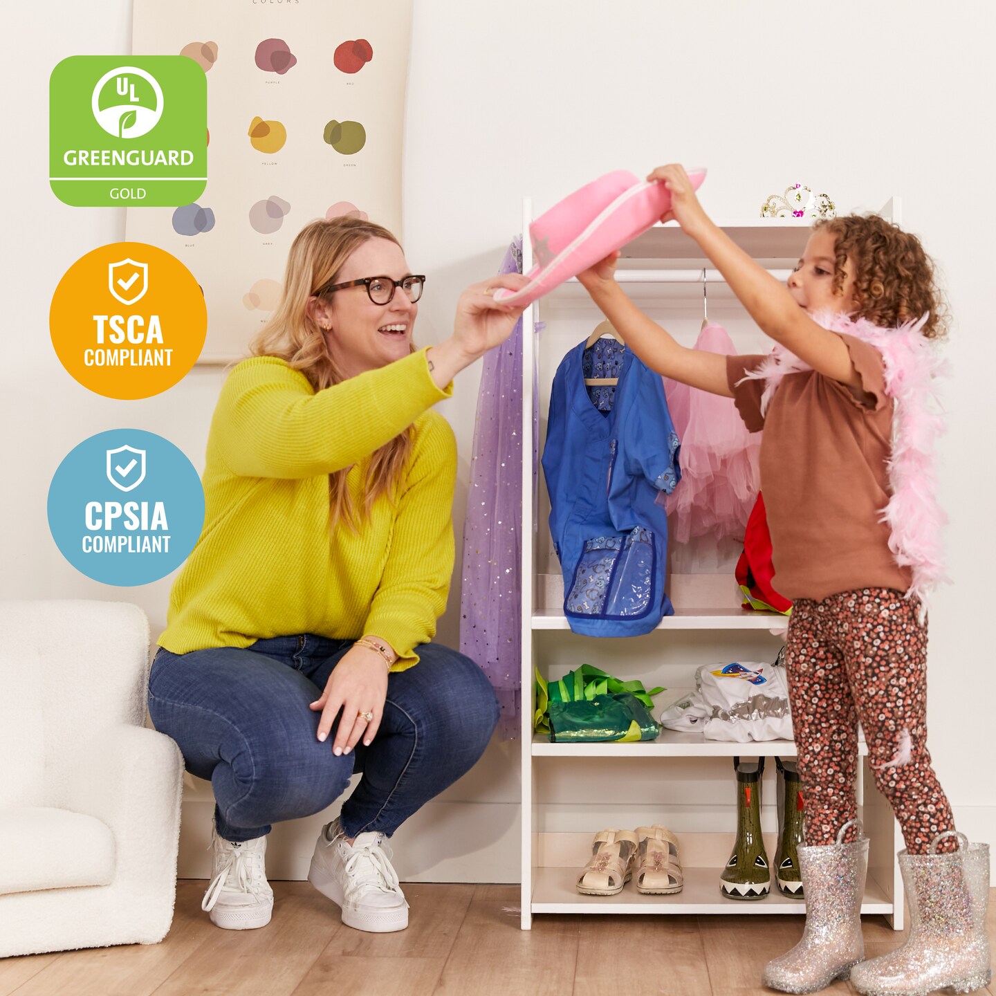 TrendiTot Clothing Rack, Kids Wardrobe