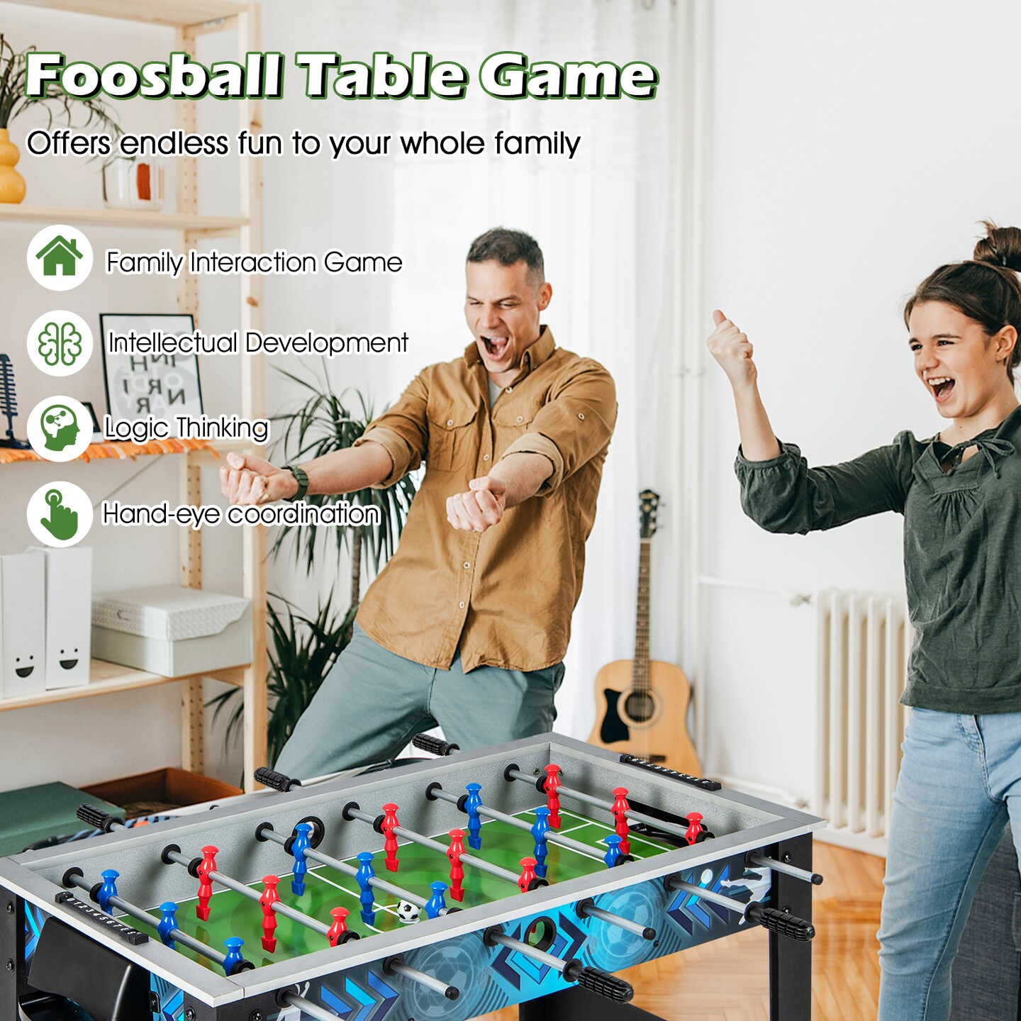 Stable Soccer Table Game With 2 Footballs For All Ages