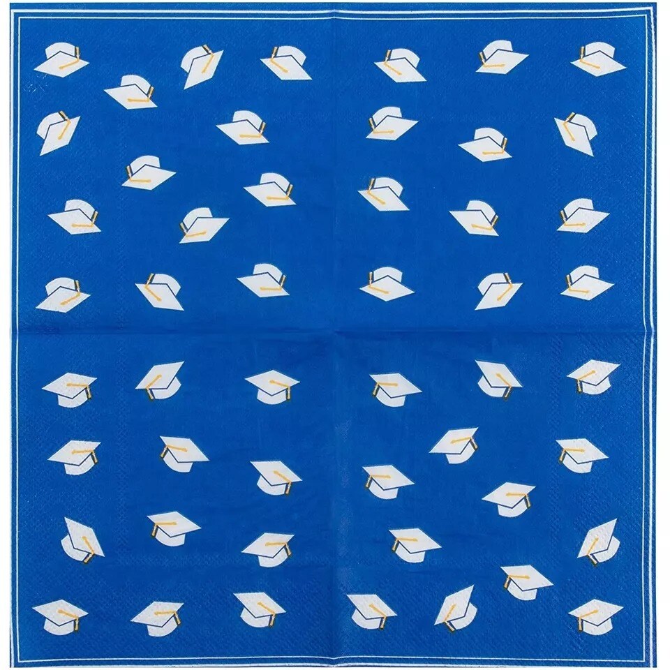 100 Pack Graduation Caps Cocktail Napkins