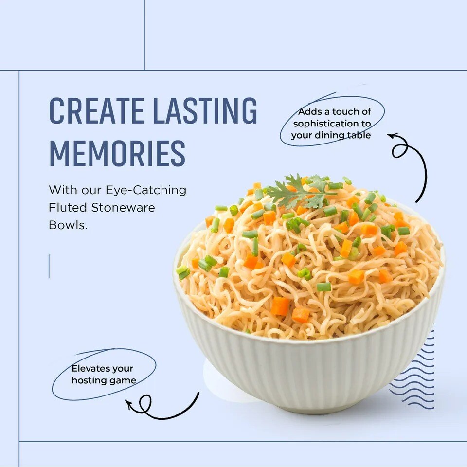 American Atelier Fluted Cereal Bowls | Set of 4 22-Ounce - White