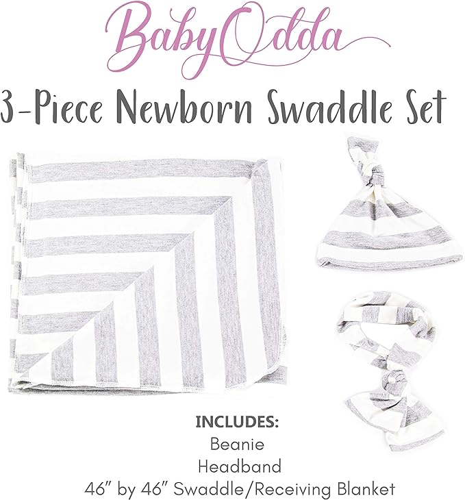 FabricLA Baby's Coming Home Swaddle Set with Blanket - 3 Pieces