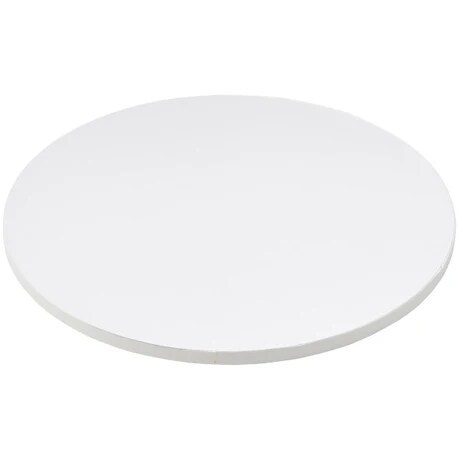 14&#x22; Round White Foil Cake Board Drum