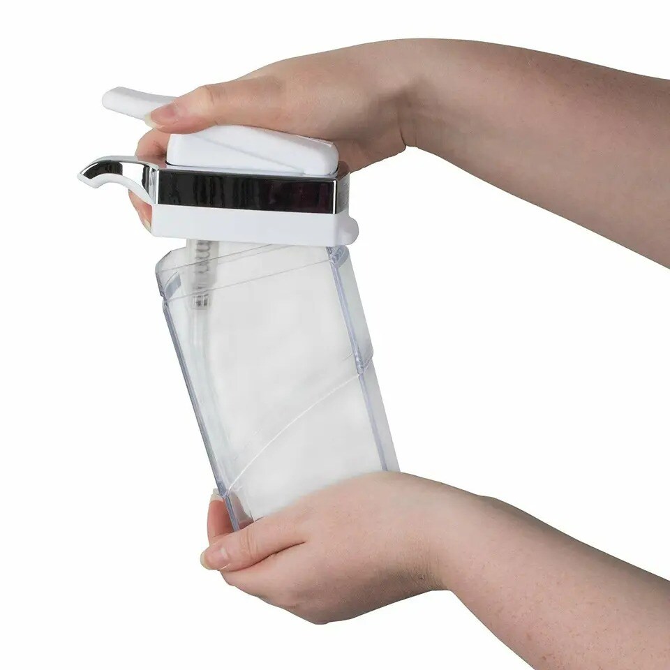 Casabella Sink Sider Duo With Sponge Storage for Dish & Hand Soap - White Chrome