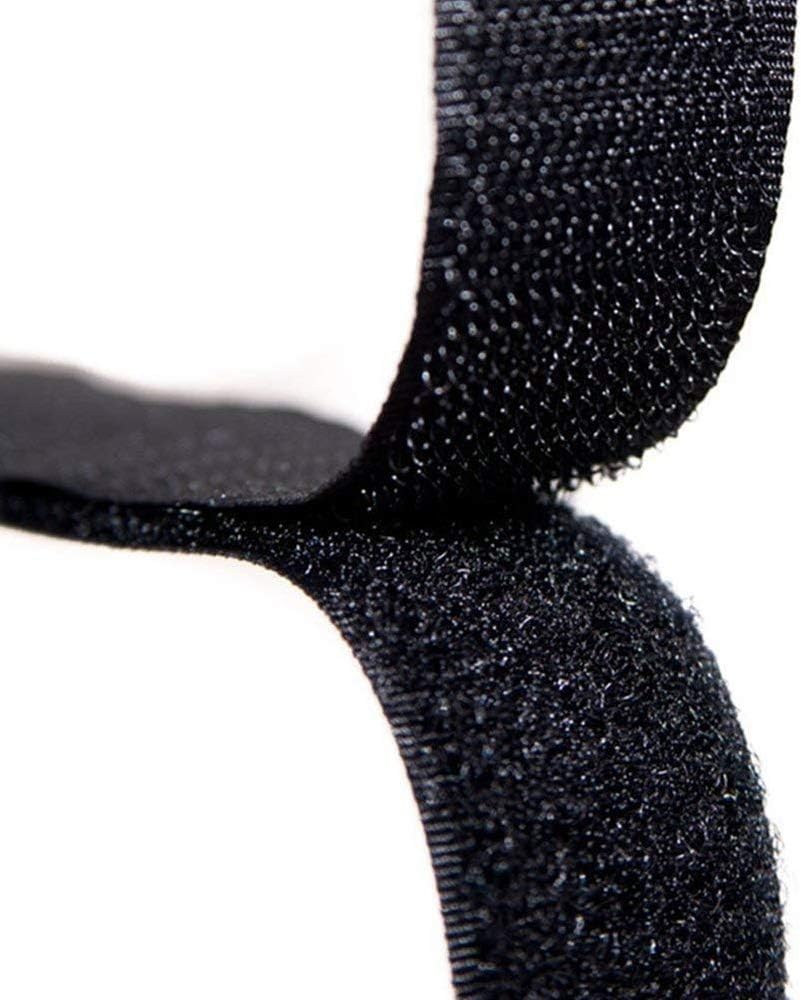1.5 inch Wide 20 Feet Sew On Hook Loop Tape Roll Closeout Nylon Strips Fabric Water Tear Resistant for Window Curtain Handbags Clothes Shoes Backpacks Non-Adhesive Back