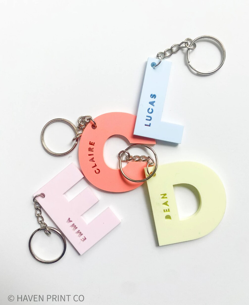 Custom Letter Name Keychain