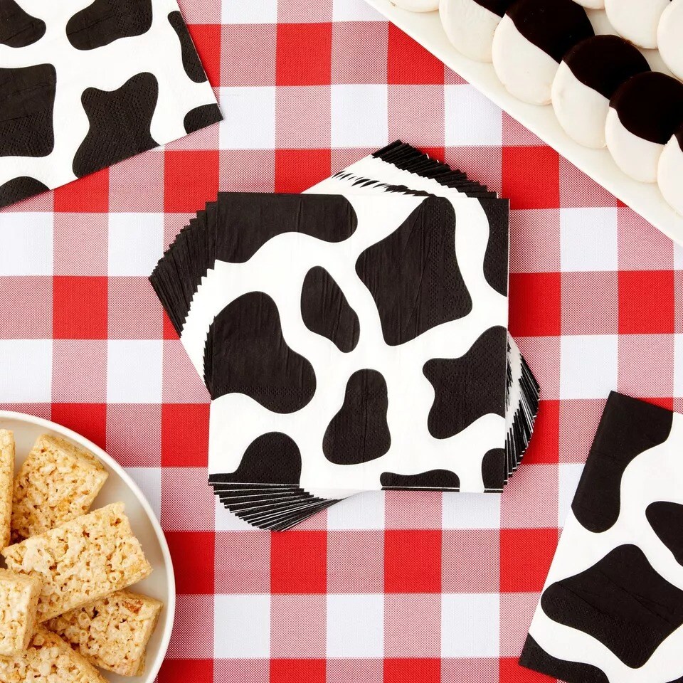 100 Pack Cow Print Napkins