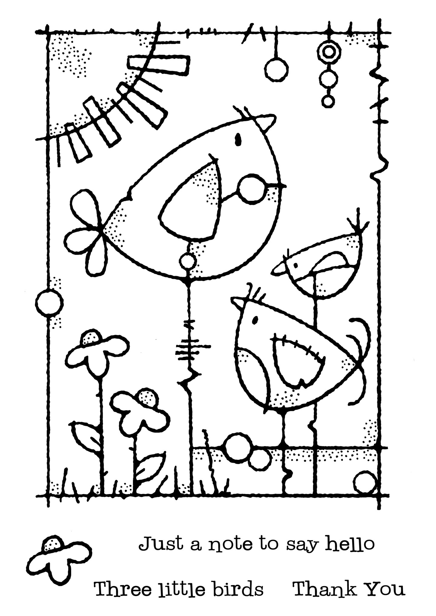 Woodware Craft Collection Woodware Clear Singles Three Little Birds  4 in x 6 in Stamp