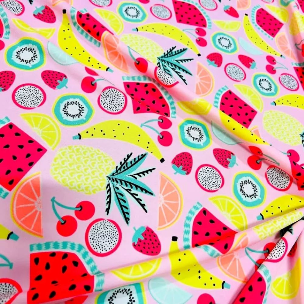 Kitcheniva Stretch Fabric Tropical Fruits Print