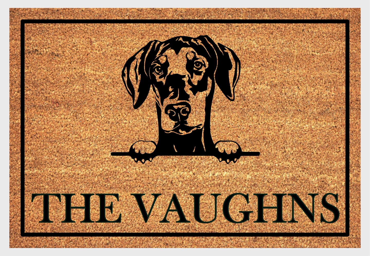 Doberman Pinscher Doormat Personalized Dobermann Welcome