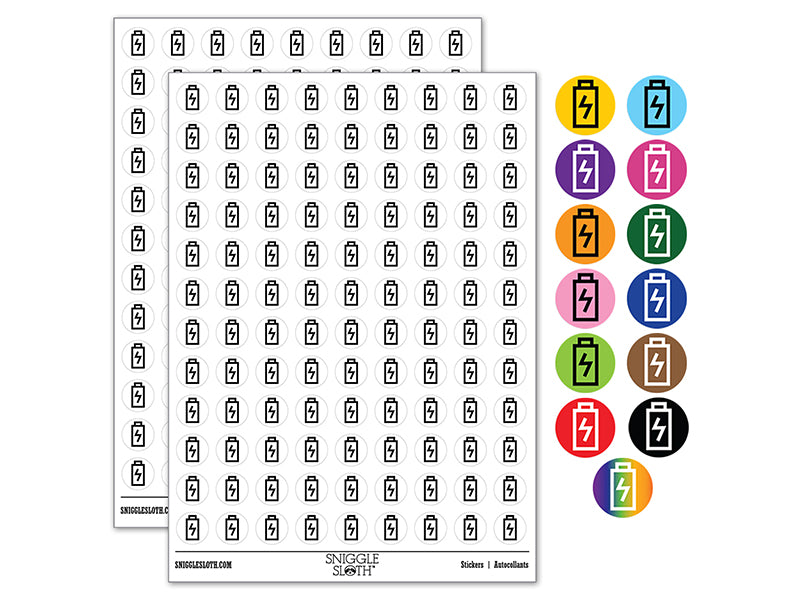 Battery Charging Symbol Doodle 200+ 0.50&#x22; Round Stickers