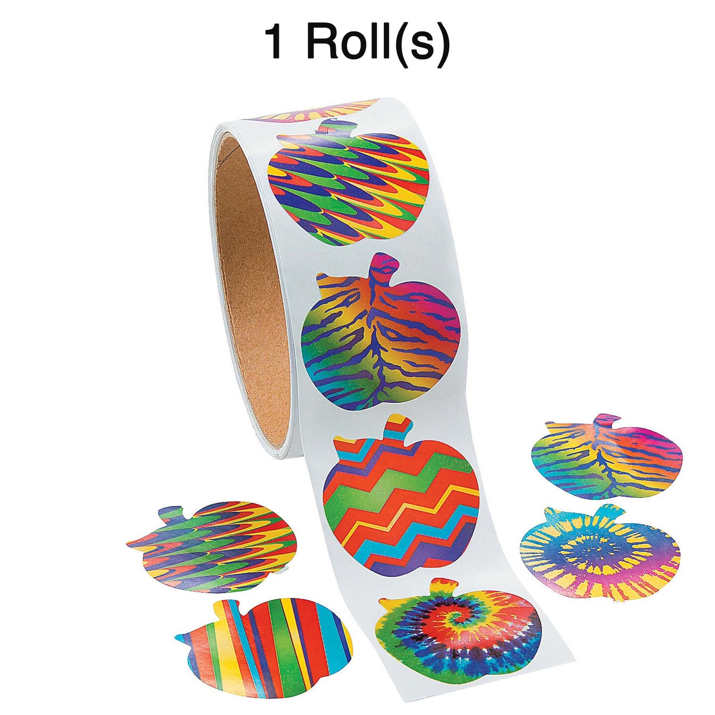 Funky Apple Sticker Roll - 100 Pc.