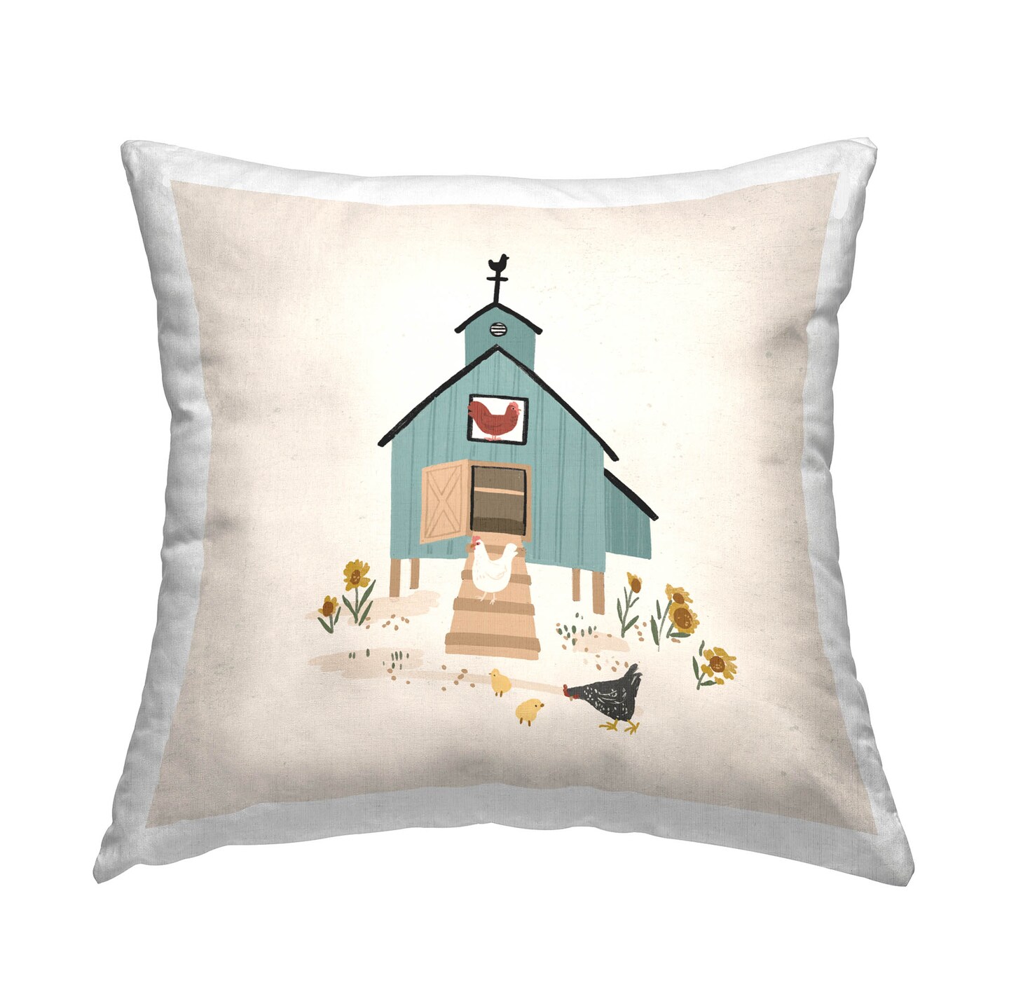 Stupell Industries Casual Country Chicken Coop Decorative Printed Throw Pillow