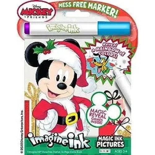 Mickey Mouse Holiday Imagine Ink Coloring Book Travel Size Magic Ink Pages