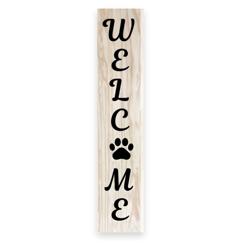 Pet &#x22;Welcome&#x22; Wood Porch Boards