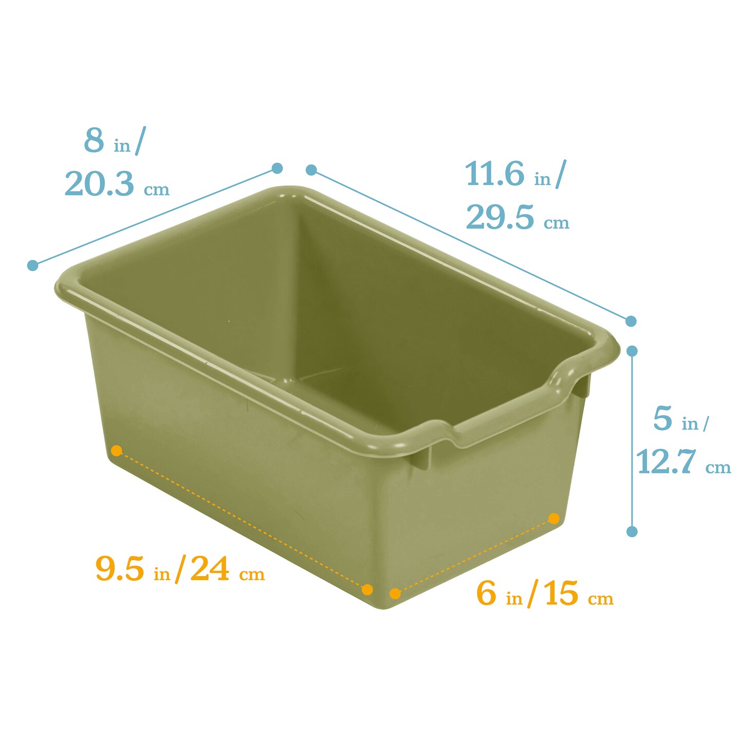 Scoop Front Storage Bins, Multipurpose Organization, 15-Pack