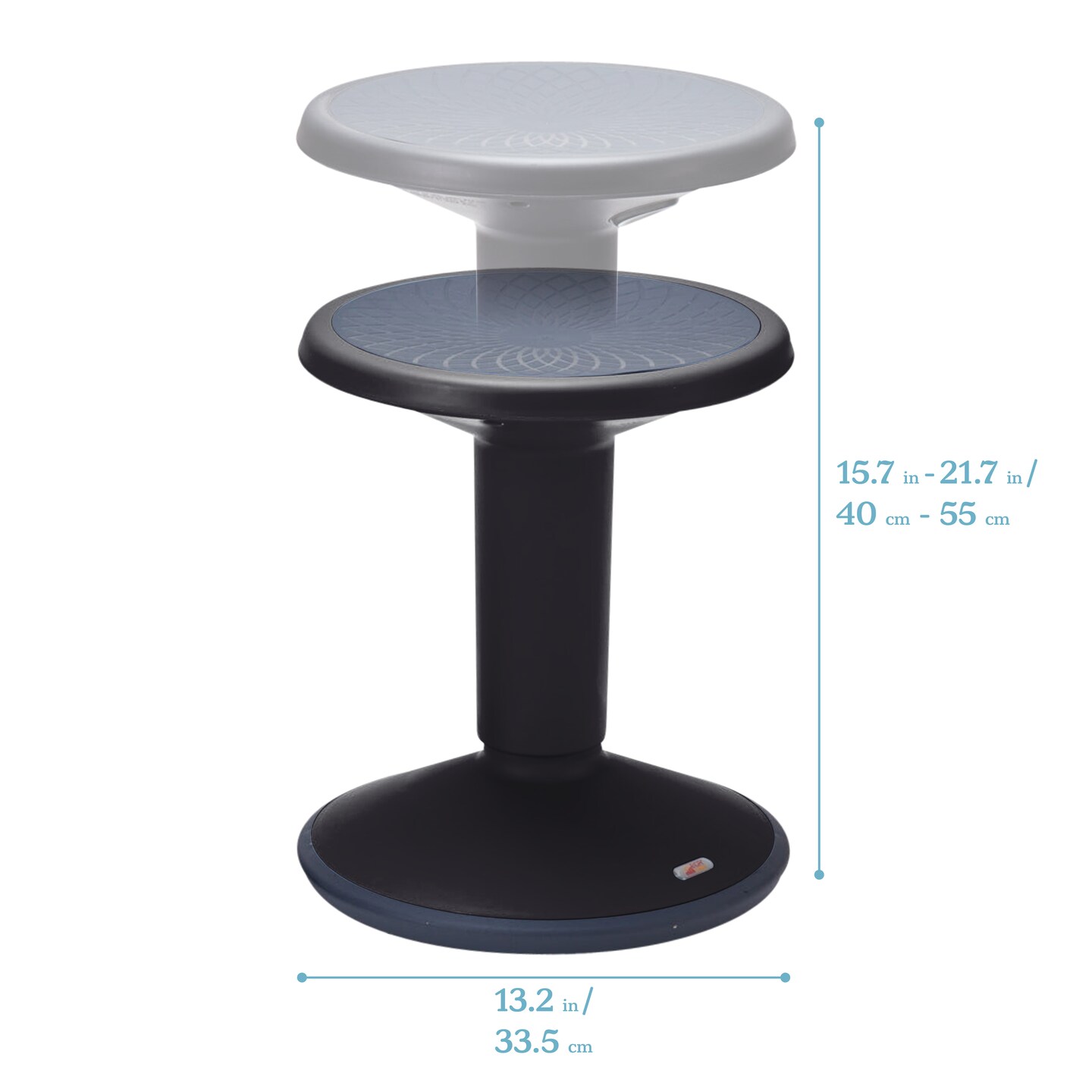 SitWell Adjustable Height Wobble Stool, Active Flexible