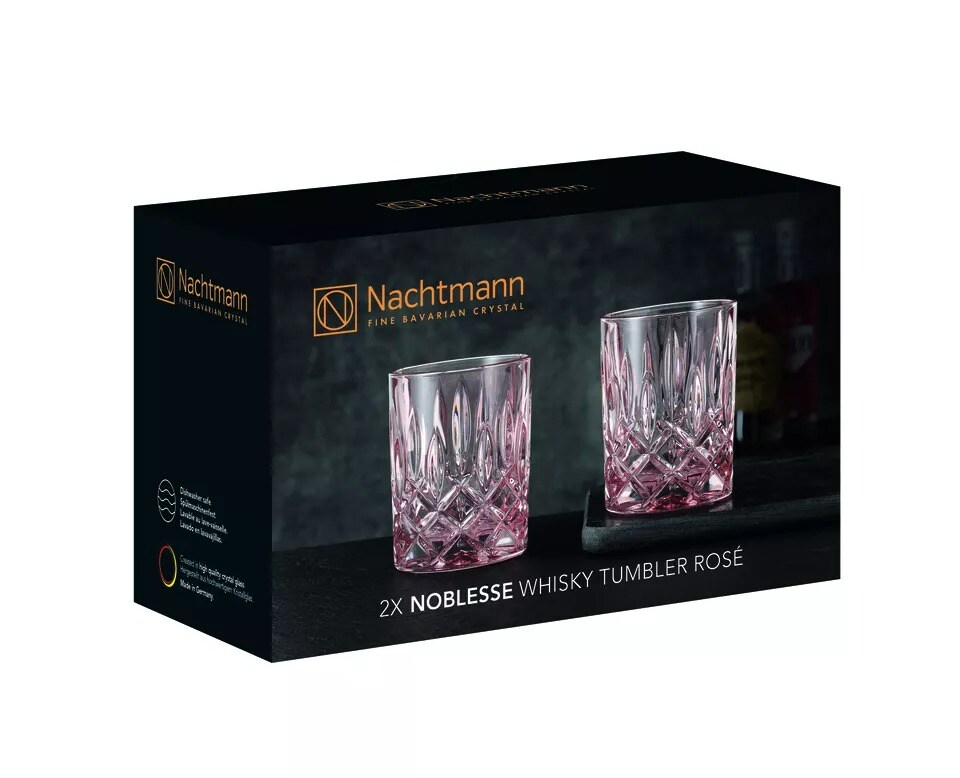Nachtmann Noblesse Ros&#xE9; Whiskey Tumbler Set of 2, 10.4 Oz