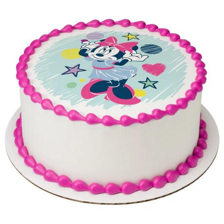 Minnie Mouse Sweet and Cute Edible Cake Image PhotoCake&#xAE;