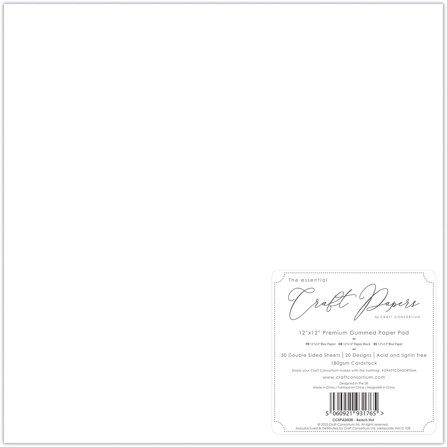 Craft Consortium  - Beach Hut - 12x12