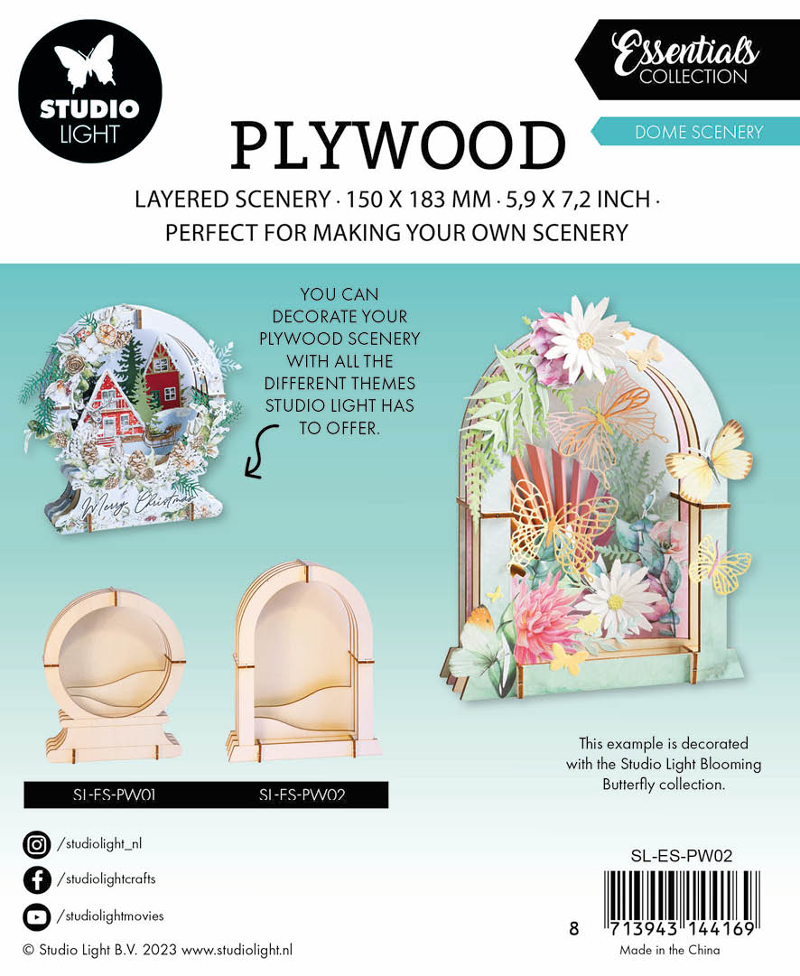 Studio Light SL Plywood Dome Scenery Essentials 150x183x12mm 9 PC nr.02