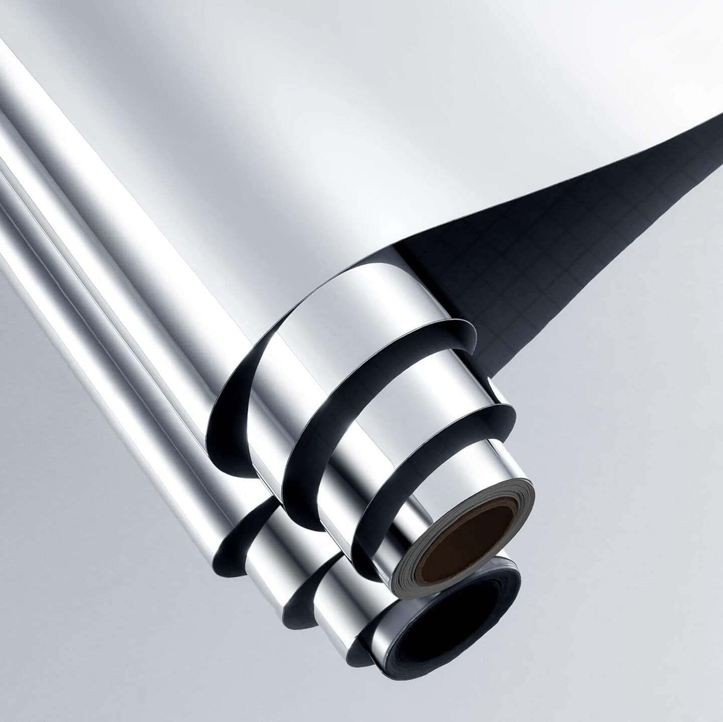 12"x276" Self Adhesive Flexible Mirrors Sheets Non-Glass Mirror Stickers Reflective Safety Peel and Stick Mirror Stickers Paper Roll for Crafts Home Mirror Wall Decor